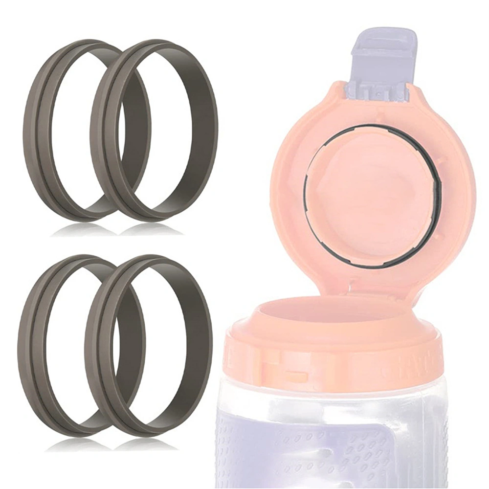 4Pcs Sealing Ring Food Grade Elastic BPA Free Silicone 3.5cm Water Bottle Lid Seal Replacement Gasket Household Supplies