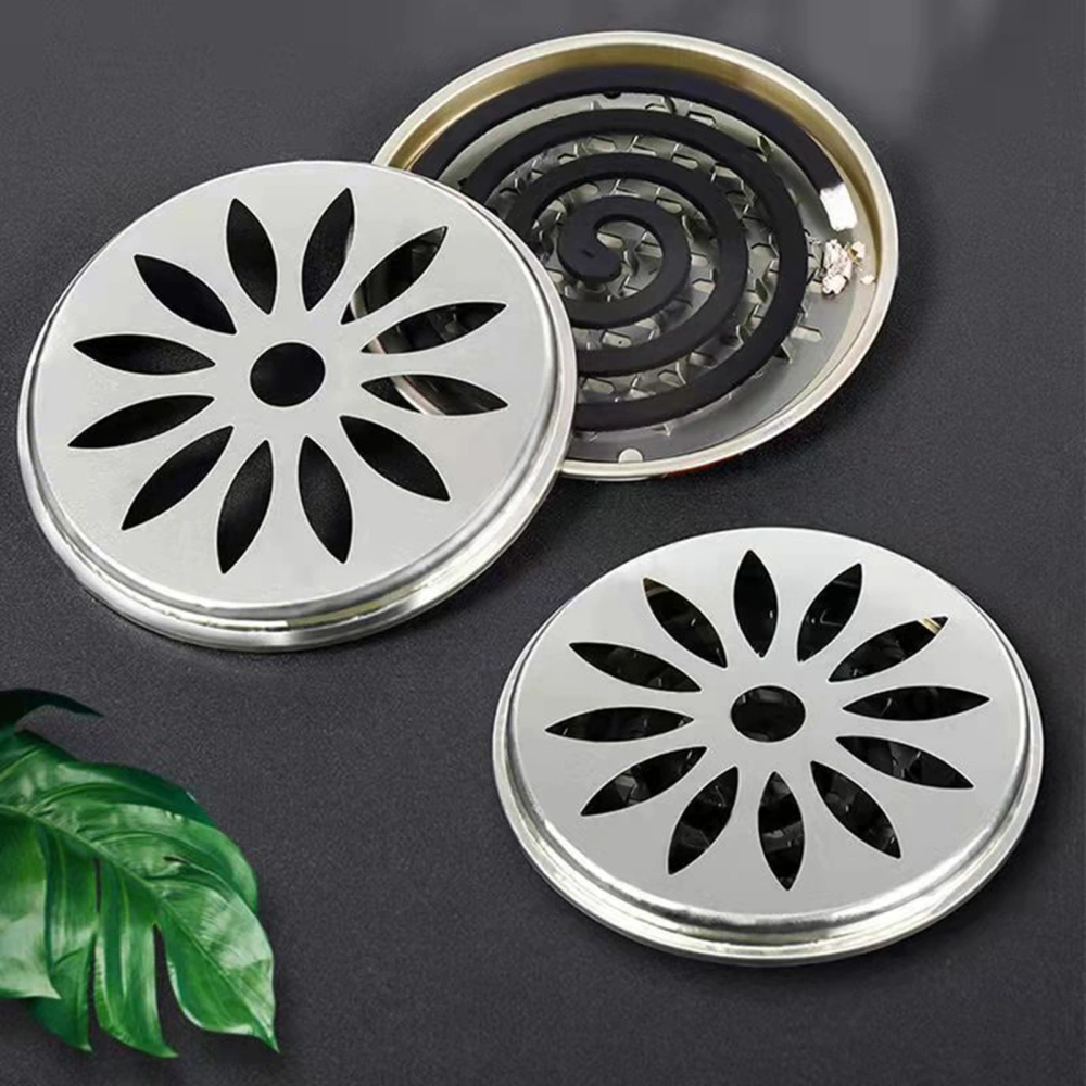 Wear-resistant Mosquito Coil Holder Lids Design Metal Convenient Durable Mosquito Repellent Incense Rack for Home