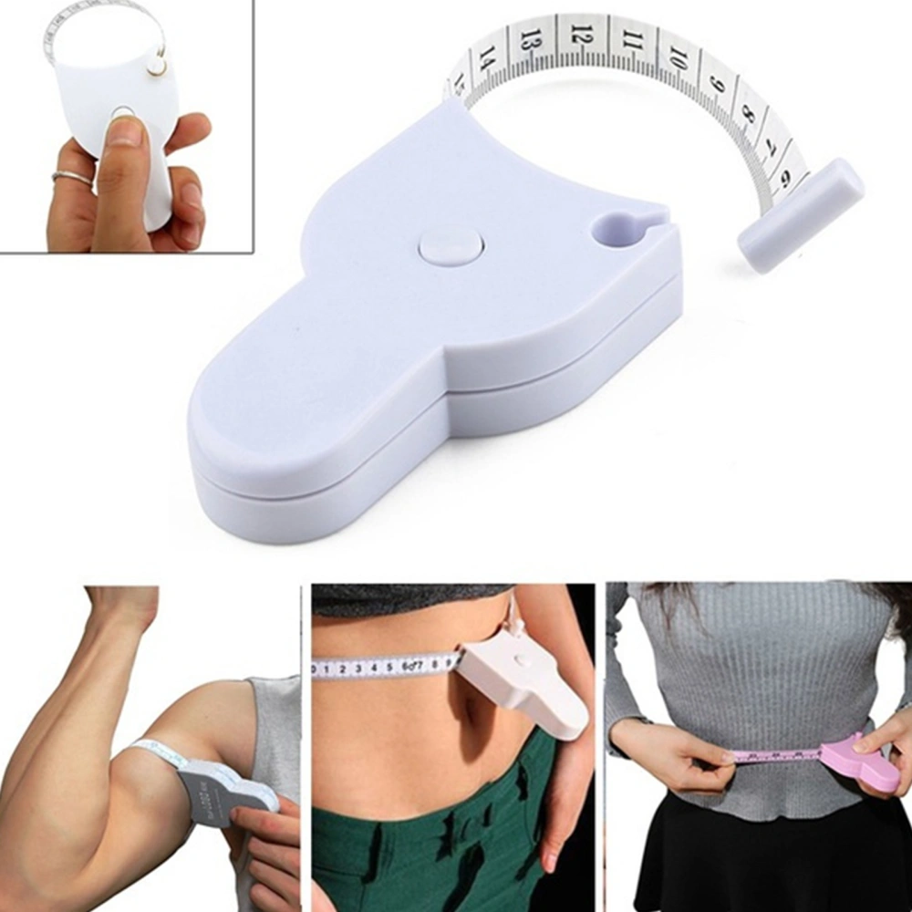 Ergnomic Retractable Body Measuring Ruler PP Clear Markings Waist Measure Tape for Home