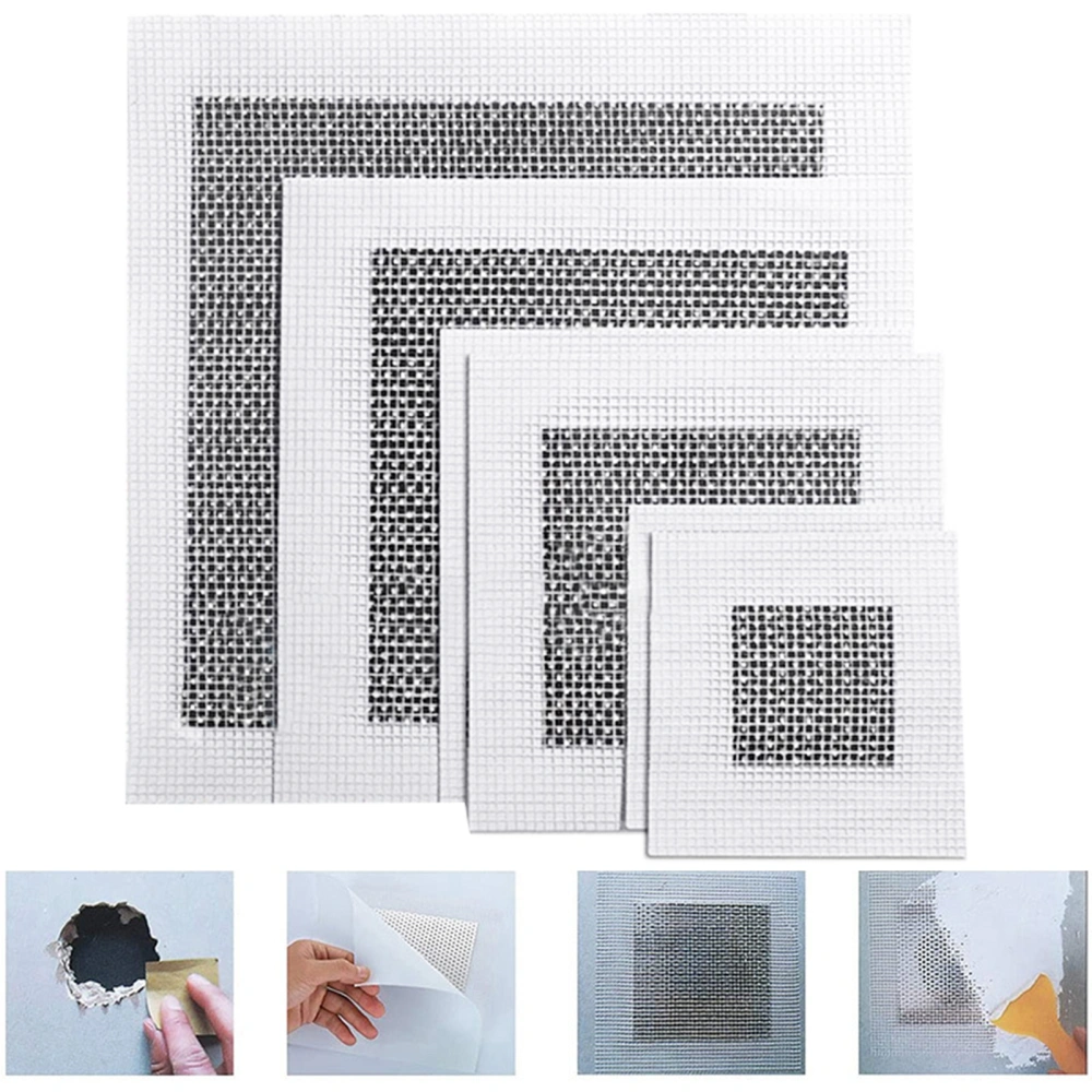 2Pcs/Set Wall Repair Patch Self-adhesive Fine Mesh Aluminum Galvanized Steel Sheet Heavy Duty Metal Dry Wall Repairing Patch Home Supplies