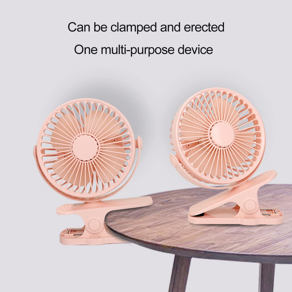 Desktop Fan Clip Type USB Powered/Rechargeable 360 Degree Rotatable Small 3 Speeds Low Noise Large Airflow Mini Fan Home Supplies