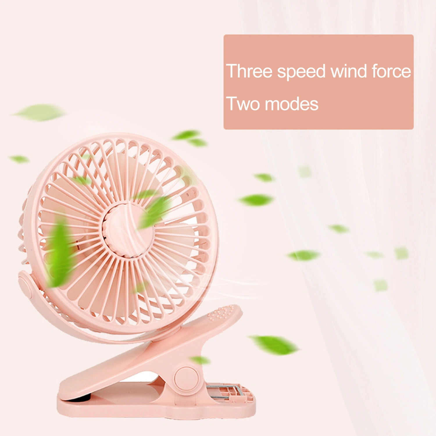 Desktop Fan Clip Type USB Powered/Rechargeable 360 Degree Rotatable Small 3 Speeds Low Noise Large Airflow Mini Fan Home Supplies