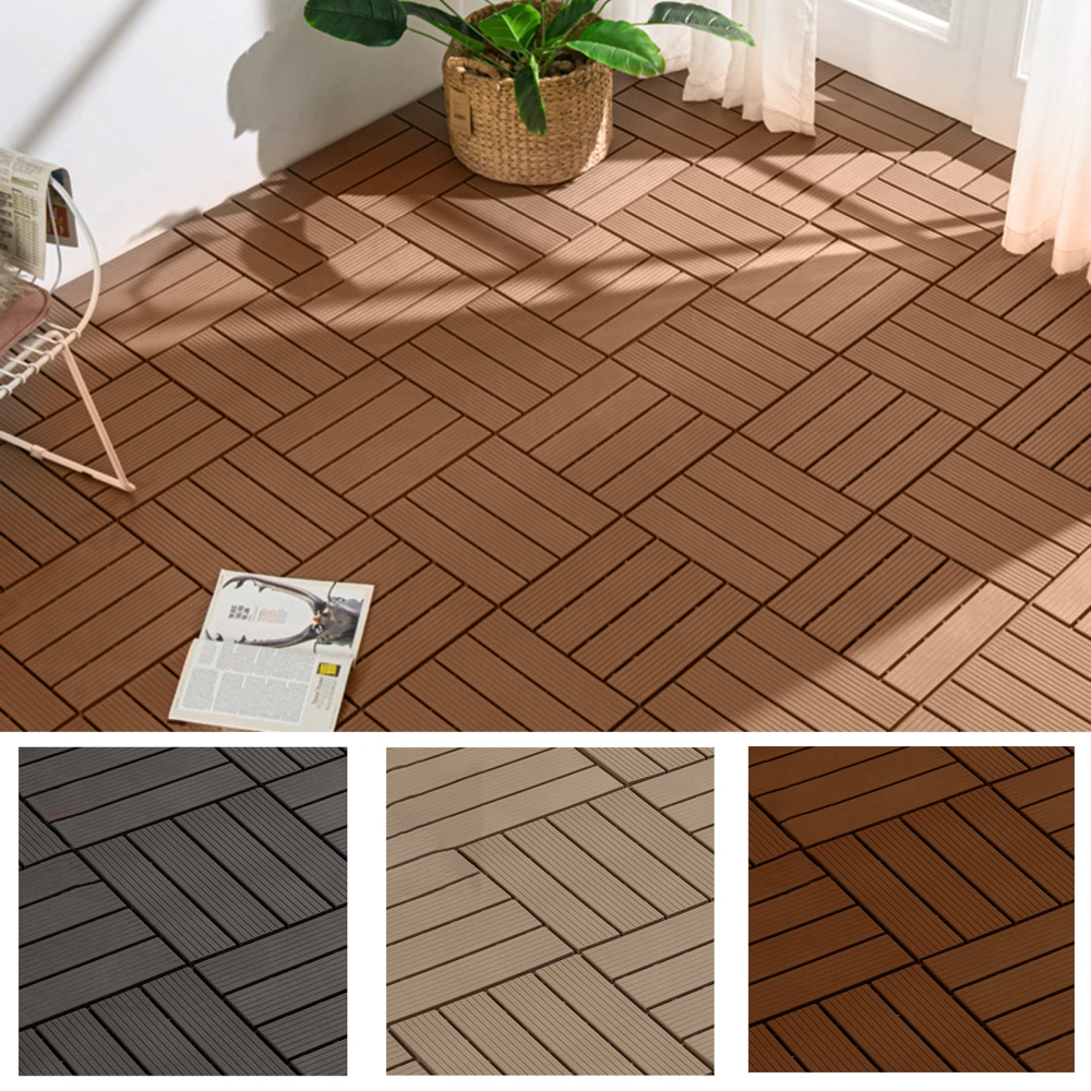 Floor Tile Snap Fit Multiple Mounting Styles with Open Mesh Outdoor Flooring All Weather Use Deck Tiles Household Use