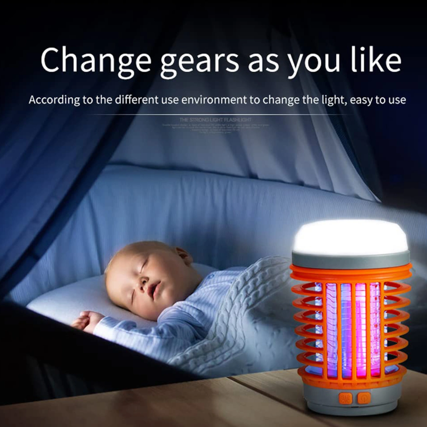 Solar USB Electric Fly Zapper Lamp Portable Indoor/Outdoor Pet Family Friendly Silent Chemical-Free LED UV Fly Trap