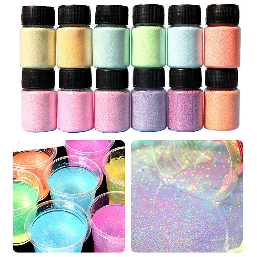 10g Glitter Powder Non-sinkable Suspending Shiny Sparkling Bottled DIY Extra Fine Epoxy Mold Making Colorful Pigment Powder for Girls