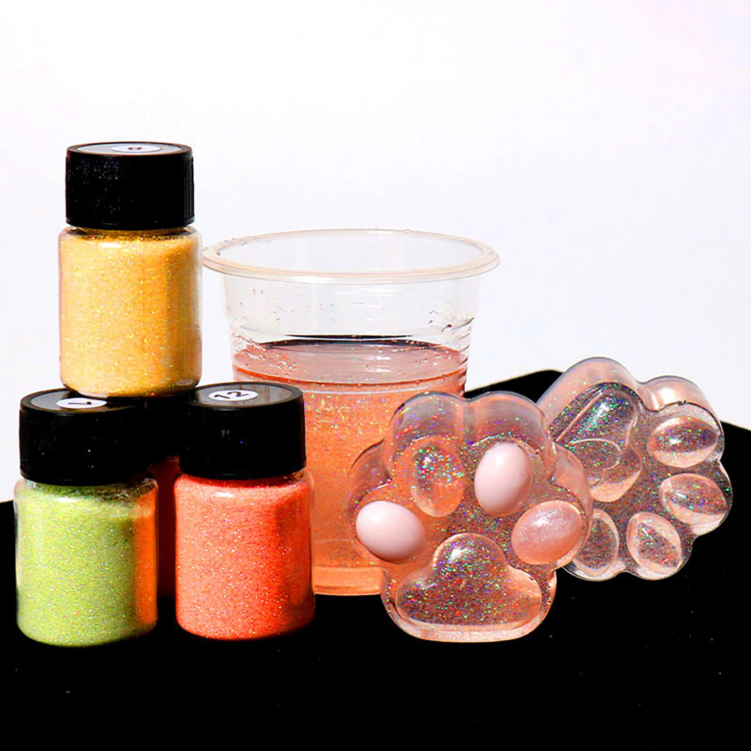 10g Glitter Powder Non-sinkable Suspending Shiny Sparkling Bottled DIY Extra Fine Epoxy Mold Making Colorful Pigment Powder for Girls