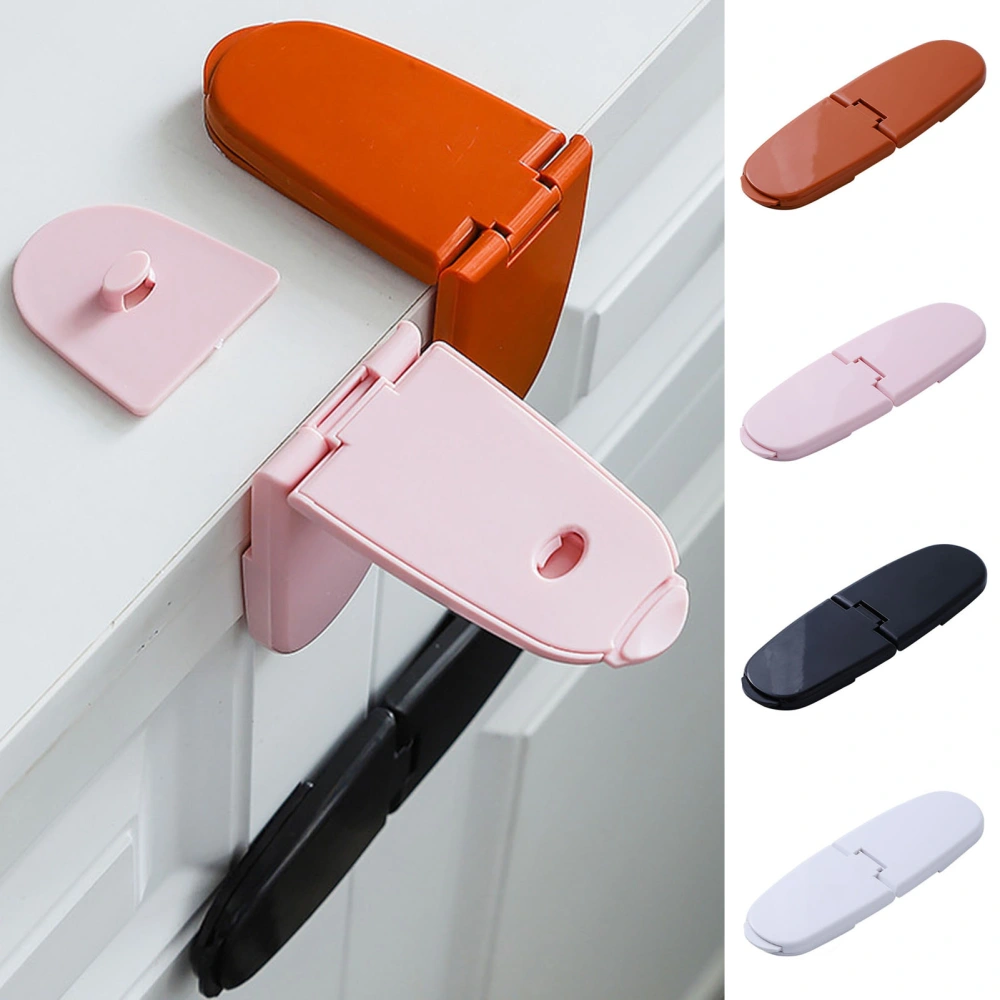 Baby Cabinet Lock Multifunctional Self-adhesive Invisible Buckle Easy to Use Anti-drop Anti-pinch Hand ABS Kids Room Drawer Prevent Mis-opening Lock Home Improvement