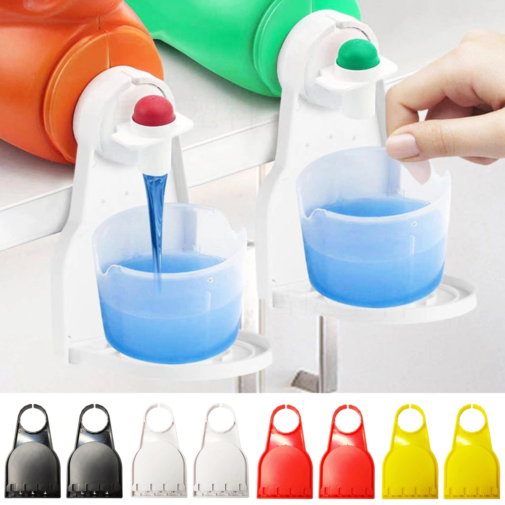 2Pcs Laundry Detergent Cup Holder Drip Catcher No Mess Leak-Proof Anti-drop Easy Assembly Dual Purpose Home Supplies