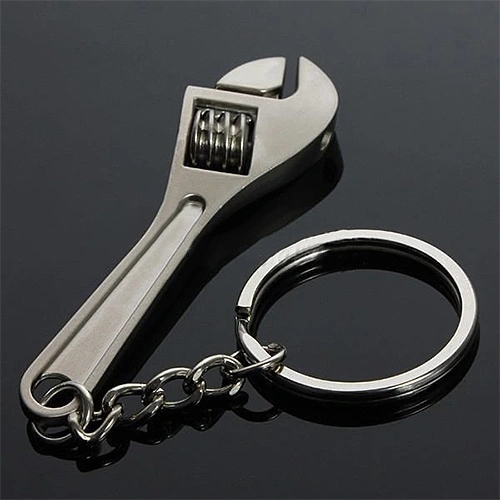 Creative Tool Wrench Spanner Key Chain Ring Keyring Metal Keychain Adjustable