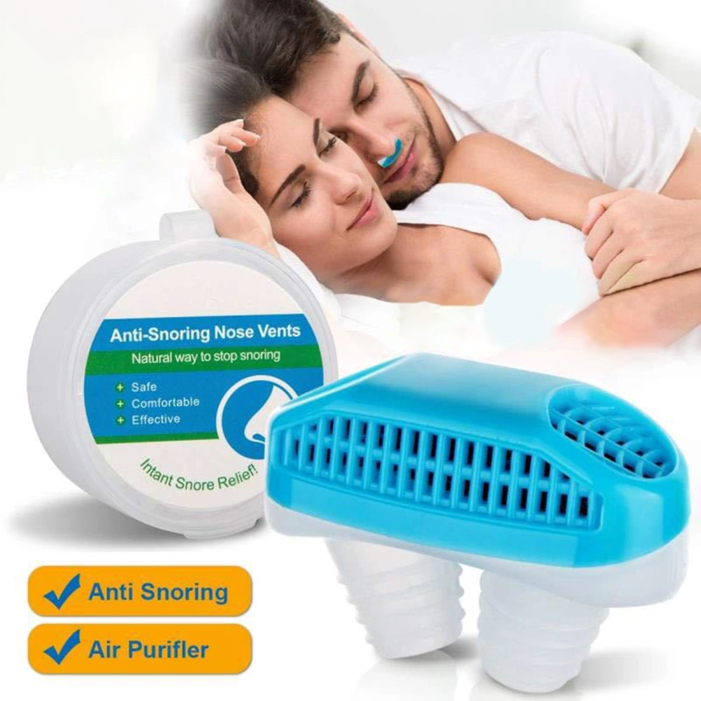 1 Set Anti-Snoring Device Soft Comfortable Silicone Nasal Plugs Effective Snore Reduction Home Supply