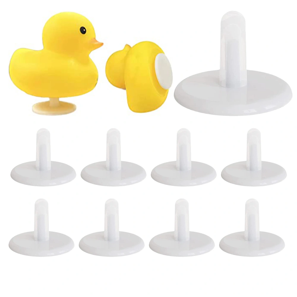 10 Pcs Display Duck Plugs Rubber Adhesive Anti-slip Shockproof Reusable Duck Mounts Duck Ornament Lockers Duck Holders Fixed Display Brackets 