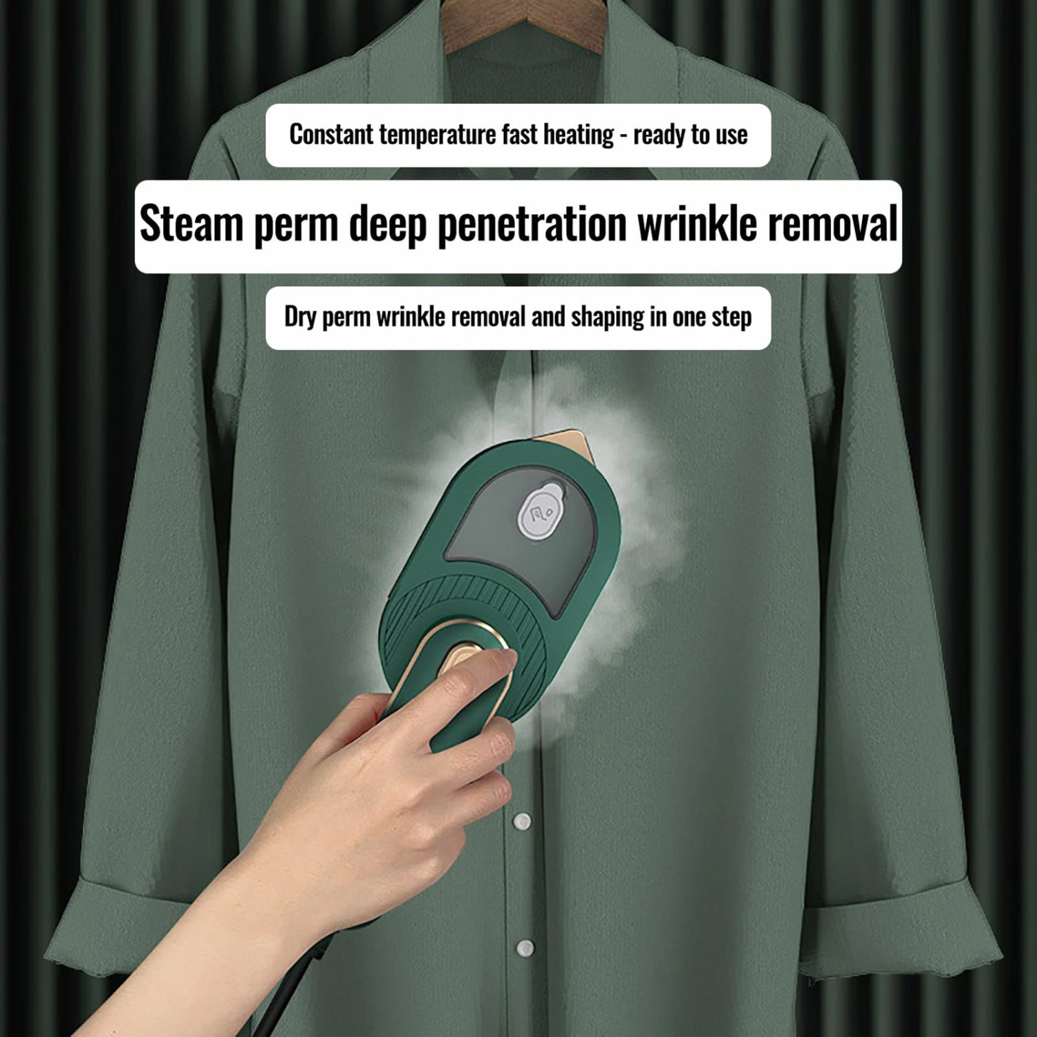 Portable Steam Electric Iron US Plug Handheld Hanging Ironing Machine Household Small Ironing Machine Dormitory Clothes Ironing Tool Mom Gift