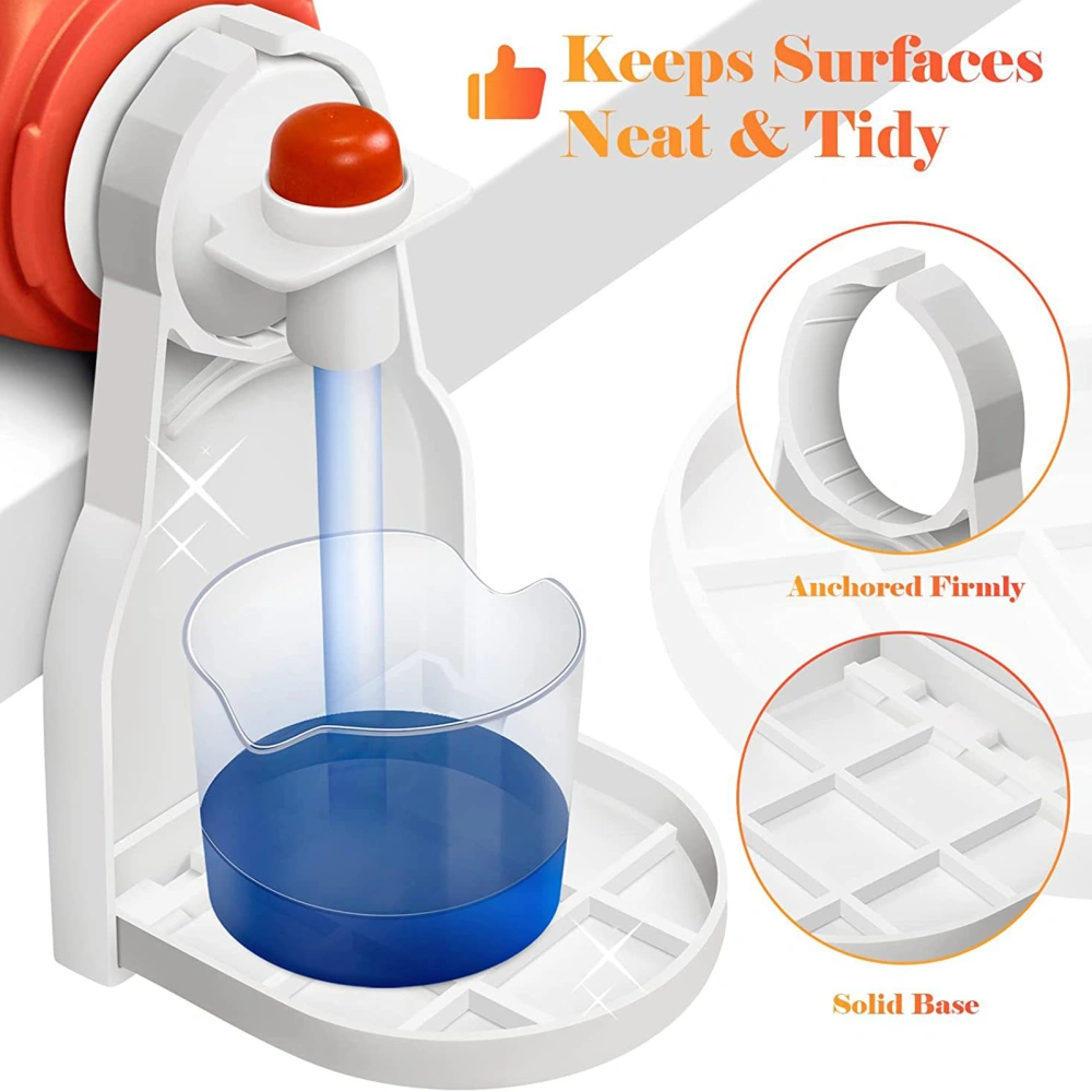 Laundry Detergent Holder 4.3cm Large Caliber Multi-use Soap Holder Leak-proof Drip Catcher Universal Fabric Softener Laundry Drip Cup Holder Household Supplies