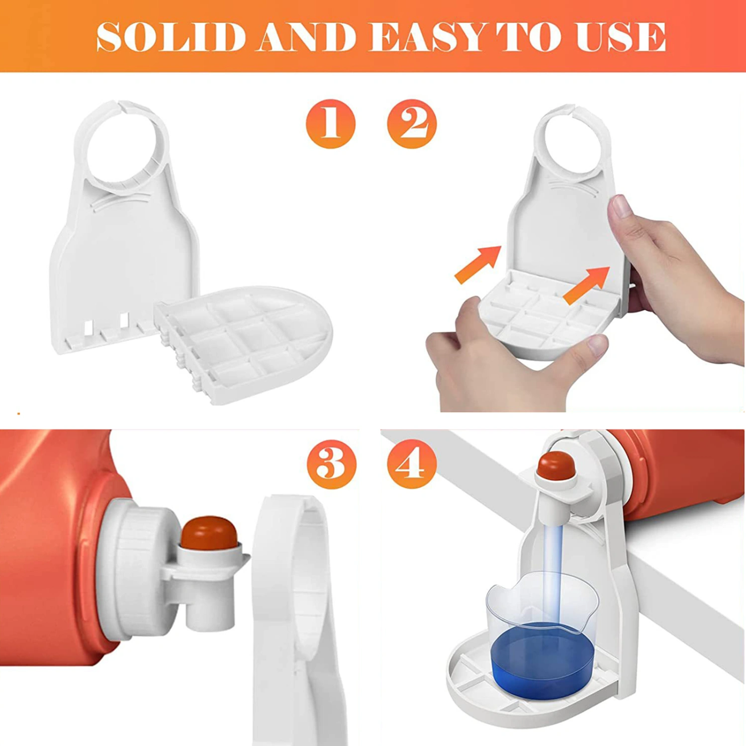 Laundry Detergent Holder 4.3cm Large Caliber Multi-use Soap Holder Leak-proof Drip Catcher Universal Fabric Softener Laundry Drip Cup Holder Household Supplies