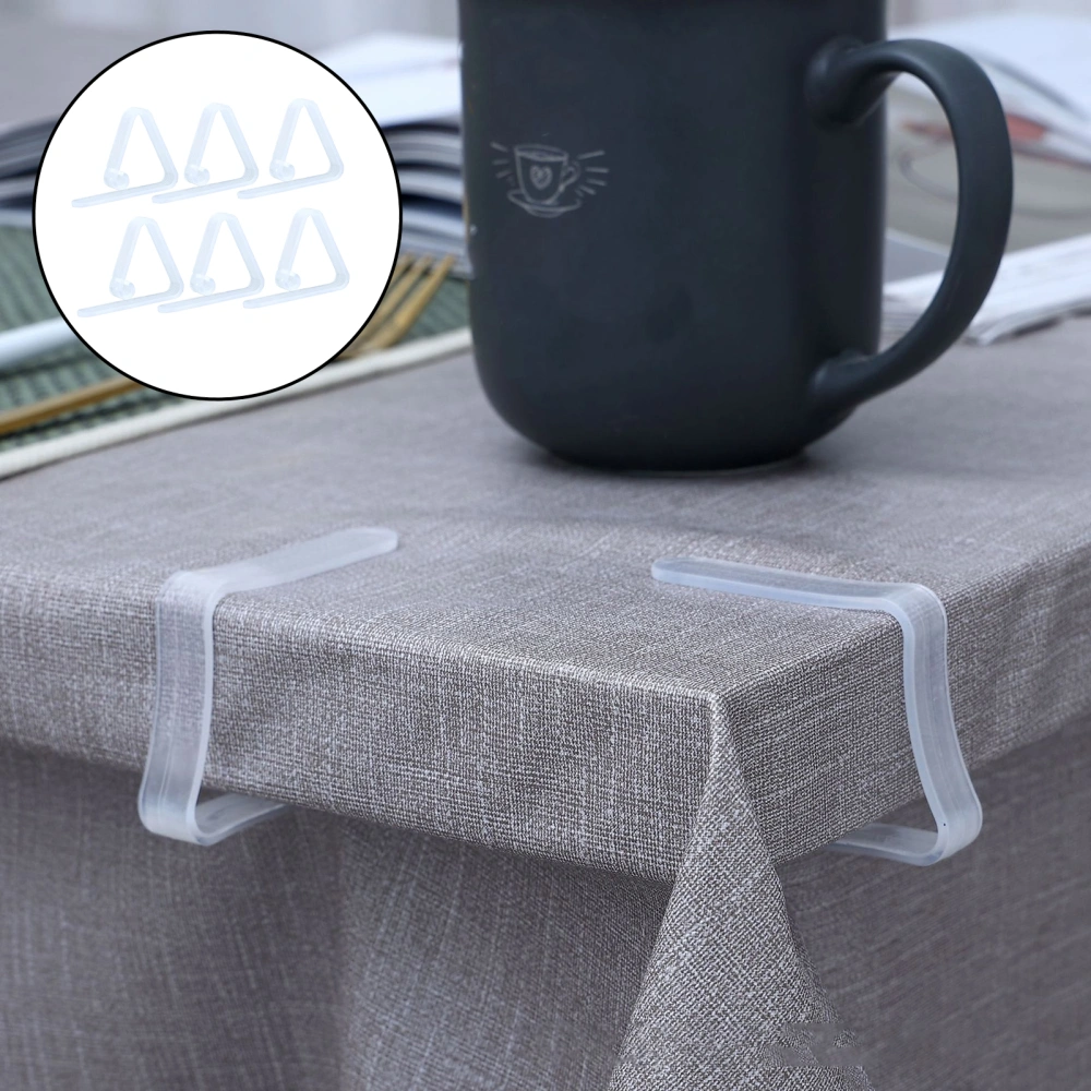 6Pcs Tablecloth Clip Reusable Convenient Sturdy Triangle Picnic Tablecloth Clamps Holder Home Supplies