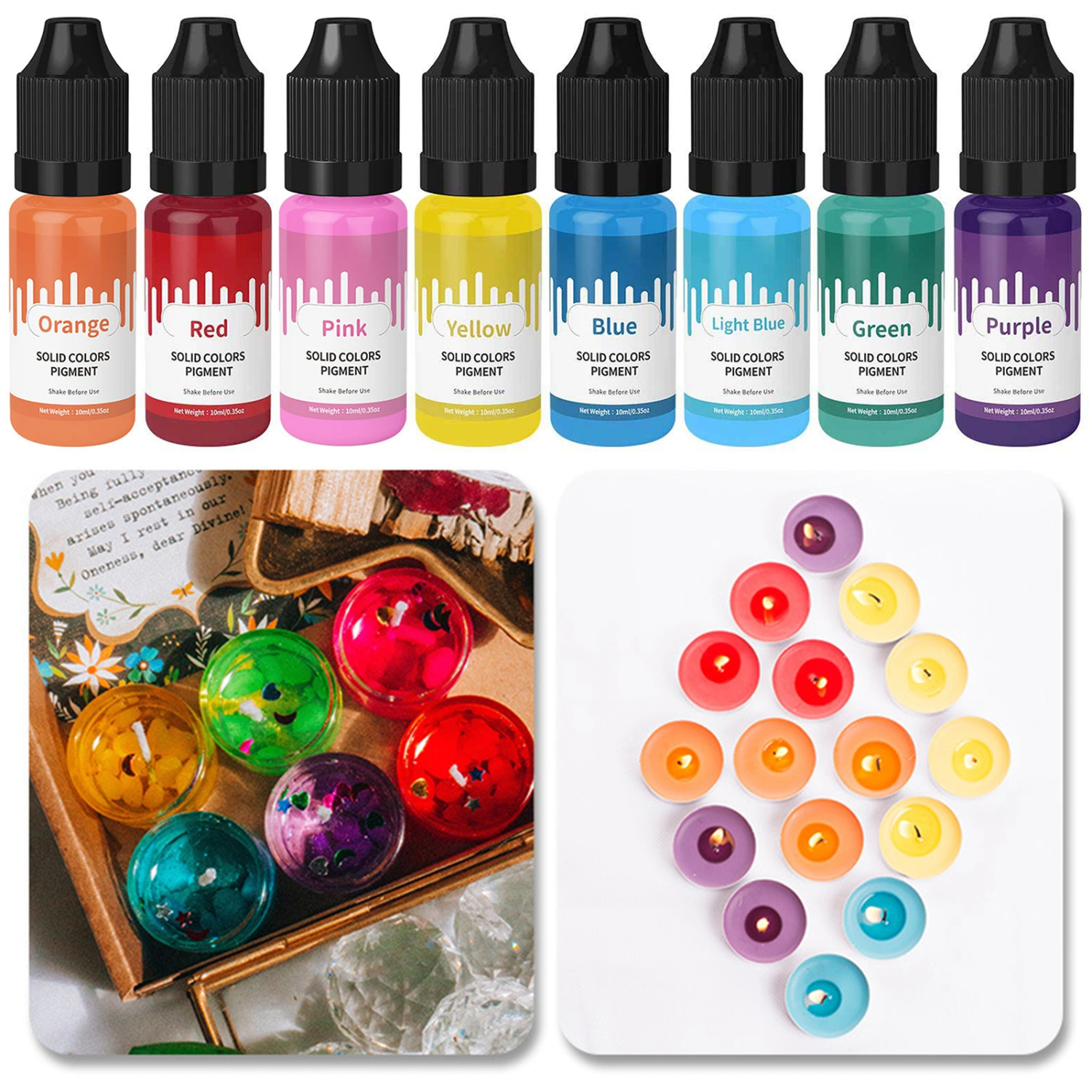10ml Epoxy Resin Pigment Squeeze Bottle Highly Concentrated Leak-proof Dyeing Liquid Translucent Epoxy Resin Colorant Jewelry Making