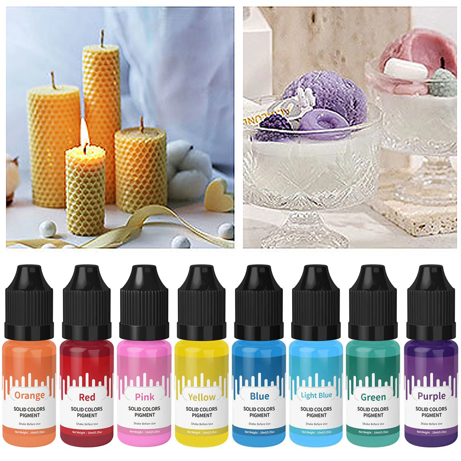 10ml Epoxy Resin Pigment Squeeze Bottle Highly Concentrated Leak-proof Dyeing Liquid Translucent Epoxy Resin Colorant Jewelry Making