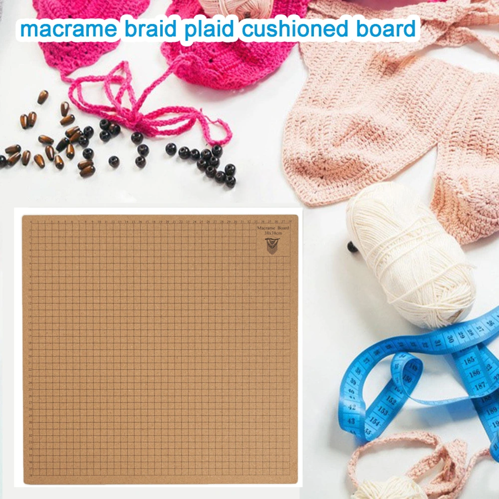 Macrame Board Measuring Grid No Burrs Reusable Wood Board DIY Making Weaving Accessories DIY Wool Cotton Rope Weaving Fixed Tool Knotting Supplies