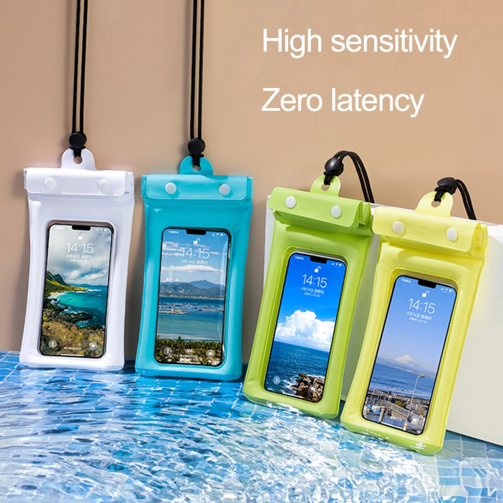 Waterproof Phone Pouch Fastener Tape Touchscreen Clear Window Leakproof Lanyard PVC Universal Phone Dry Bag Case Protector Phone Accessories