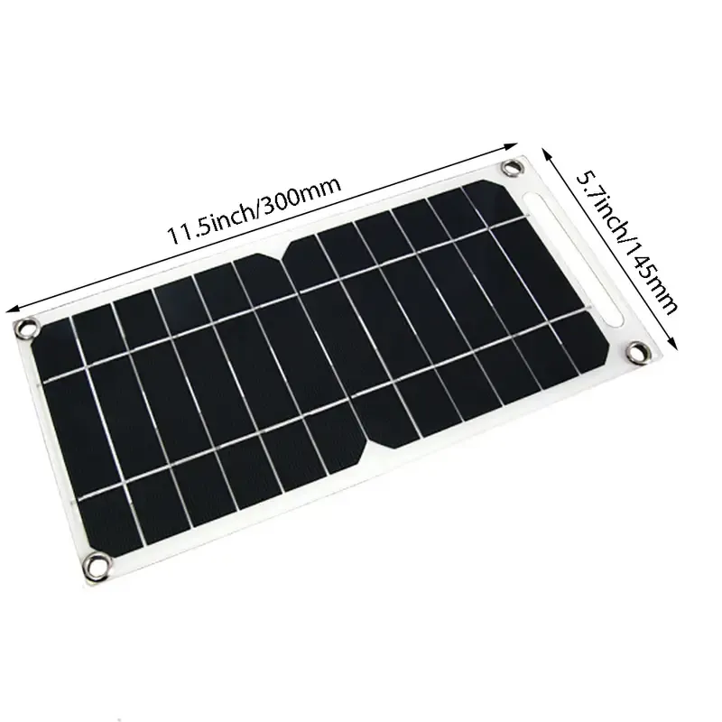 1pc 30W Portable Solar Panel, 5V Solar Plate With USB Safe Charge Stabilize Battery Charger For Power Bank Phone Outdoor Camping Home