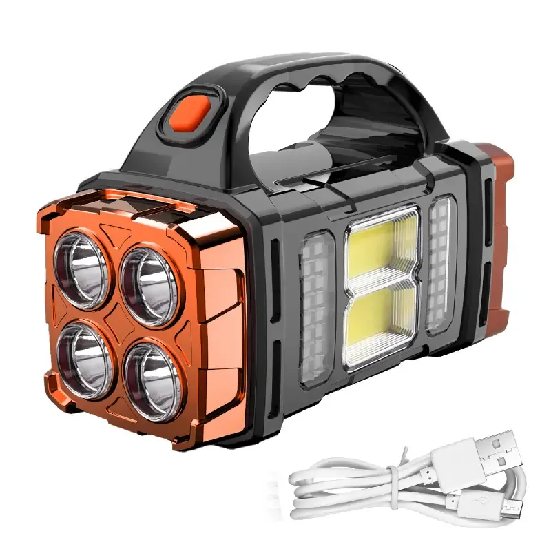 Multifunctional LED Solar Camping Light, Bright Portable Rechargeable Flashlight Lamp For Outdoor Hiking Camping Power Outage