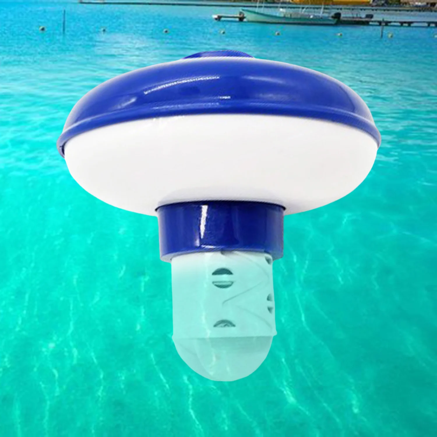Pool Chlorine Dispenser Telescoping Portable 1.5-inch Compatible Cleaning Tool Swimming Pool Spa Hot Tub Fountain Bromine Tablet Floater Pool Accessories
