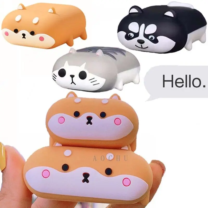 For Airpods Pro 3D Cute Cartoon Shiba Inu Husky Corgi Dog Puppy Soft Case for Apple Airpods 1 2 3 Cat Wireless Earphone Cover