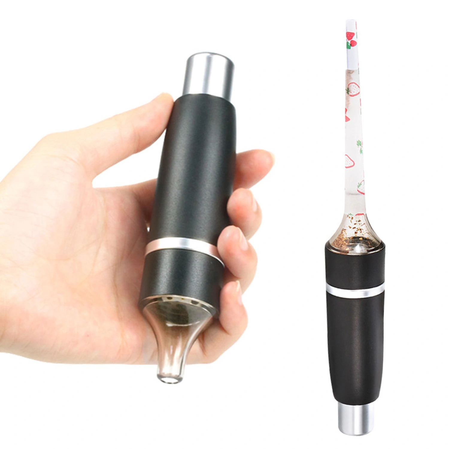 Herbal Grinder Compact Convenient Portable Zinc Alloy One-handed Press Grinder for Office Home Travel