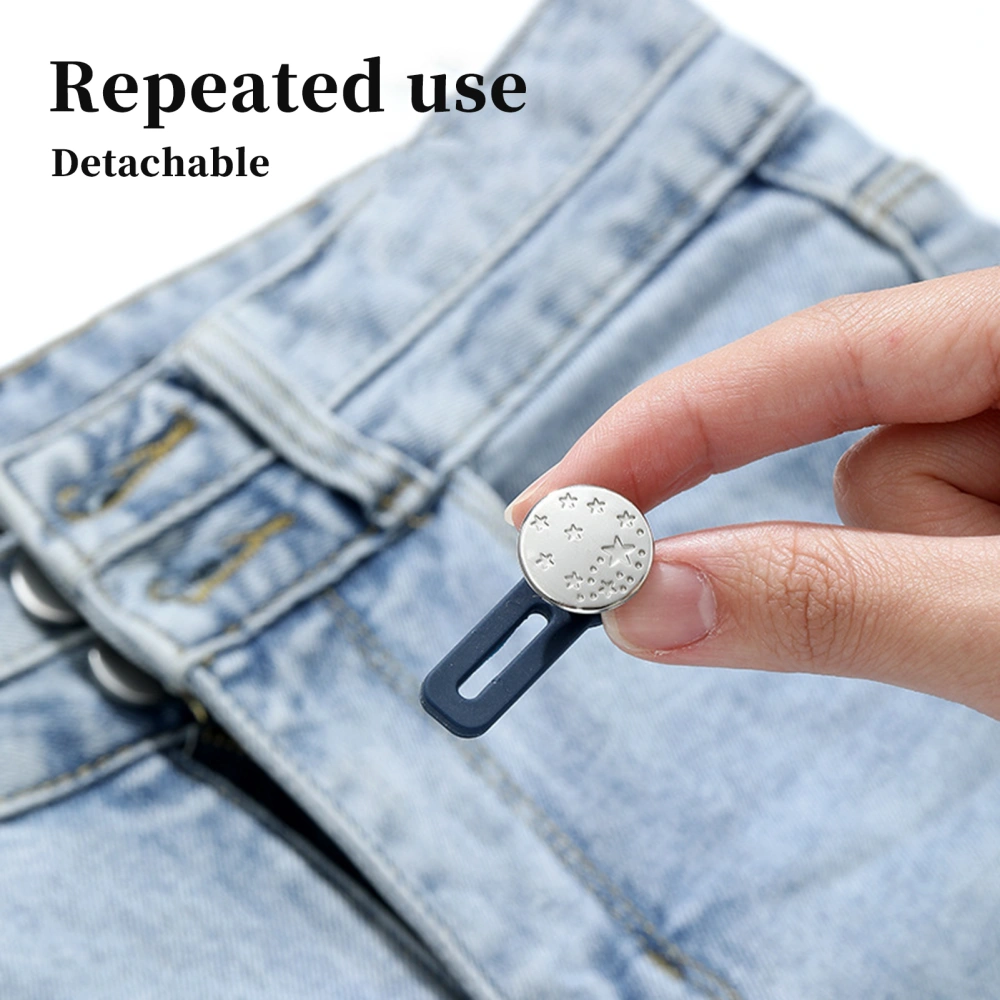 3Pcs Metal Button Extender for Pants Adjustable Waistband Expander for Jeans No Seam Buttons Easy And Quick Solution