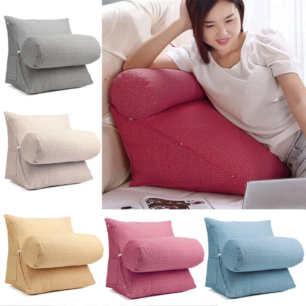 Adjustable Bed Sofa Office Rest Neck Waist Support Back Wedge Cushion Pillow Pad