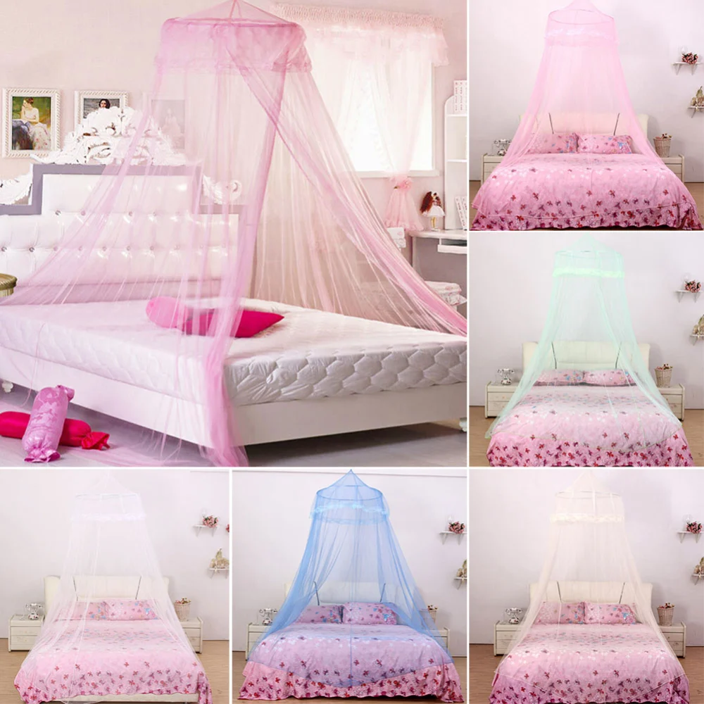 Lace Flower Dome Princess Bed Curtain Canopy Kids Room Mosquito Fly Insect Net