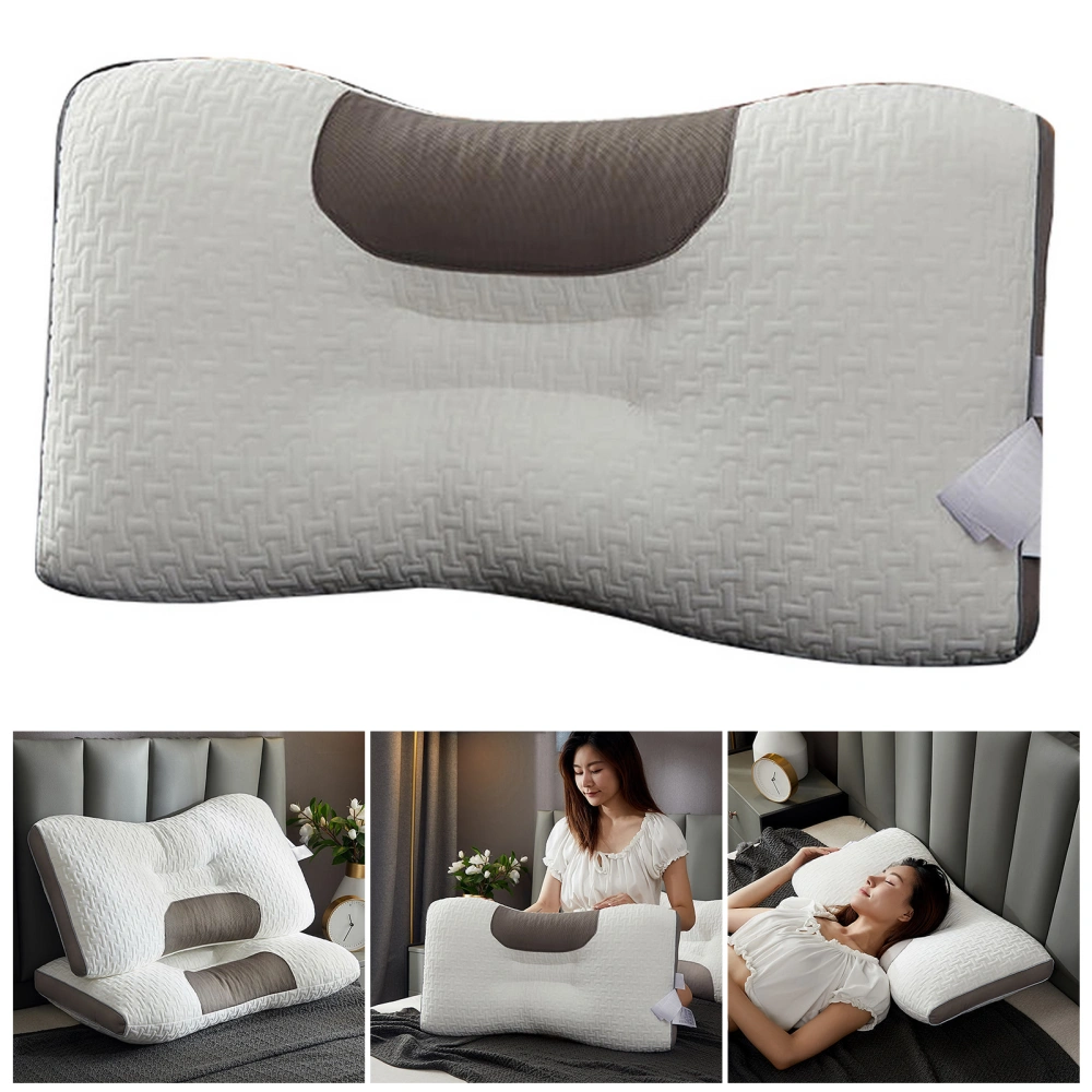 Neck Pillow Wave-shaped/Honeycomb Quick Rebound Ergonomic Adults Cervical Orthopedic Bed Pillow Bedroom Supplies