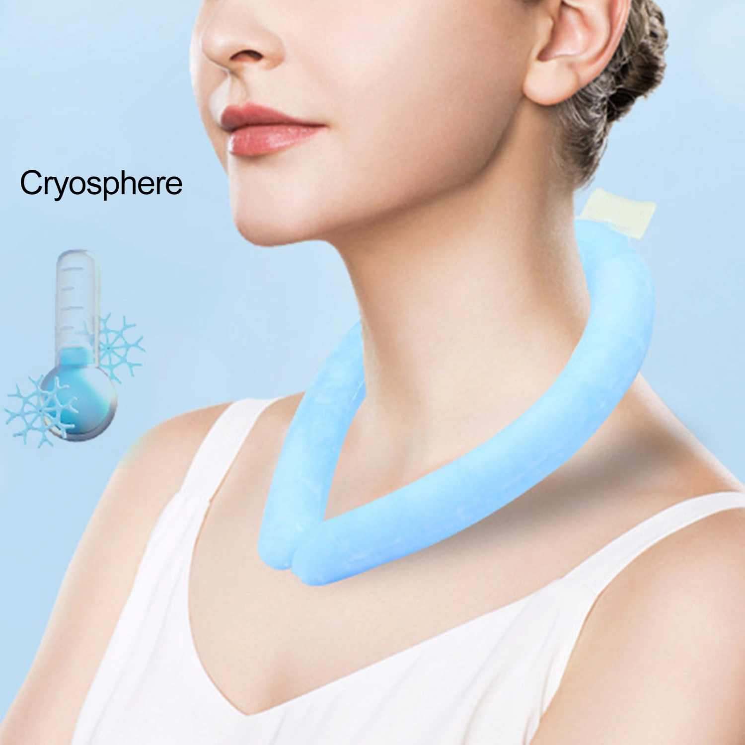 Summer Ice Ring Cartoon Wearable Neck Cooler Cooling Tube Outdoor Heatstroke Prevention Portable Neck Wrap Cold Gel Ice Pack