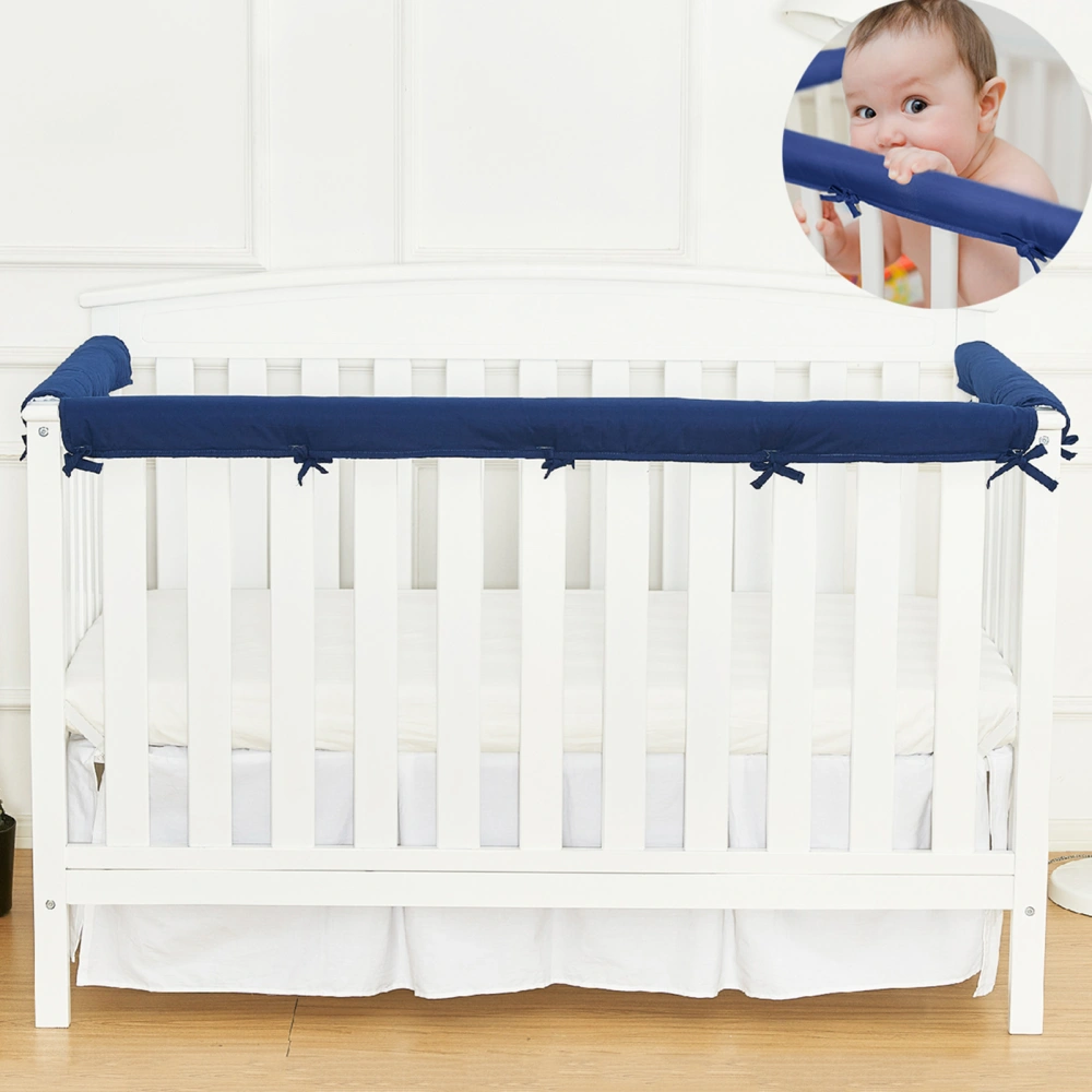 3 Piece Crib Bumpers Pads Soft Bite-Proof Safe Teething Protection Easy to Fix Bed Guard Kids Bed Supplies