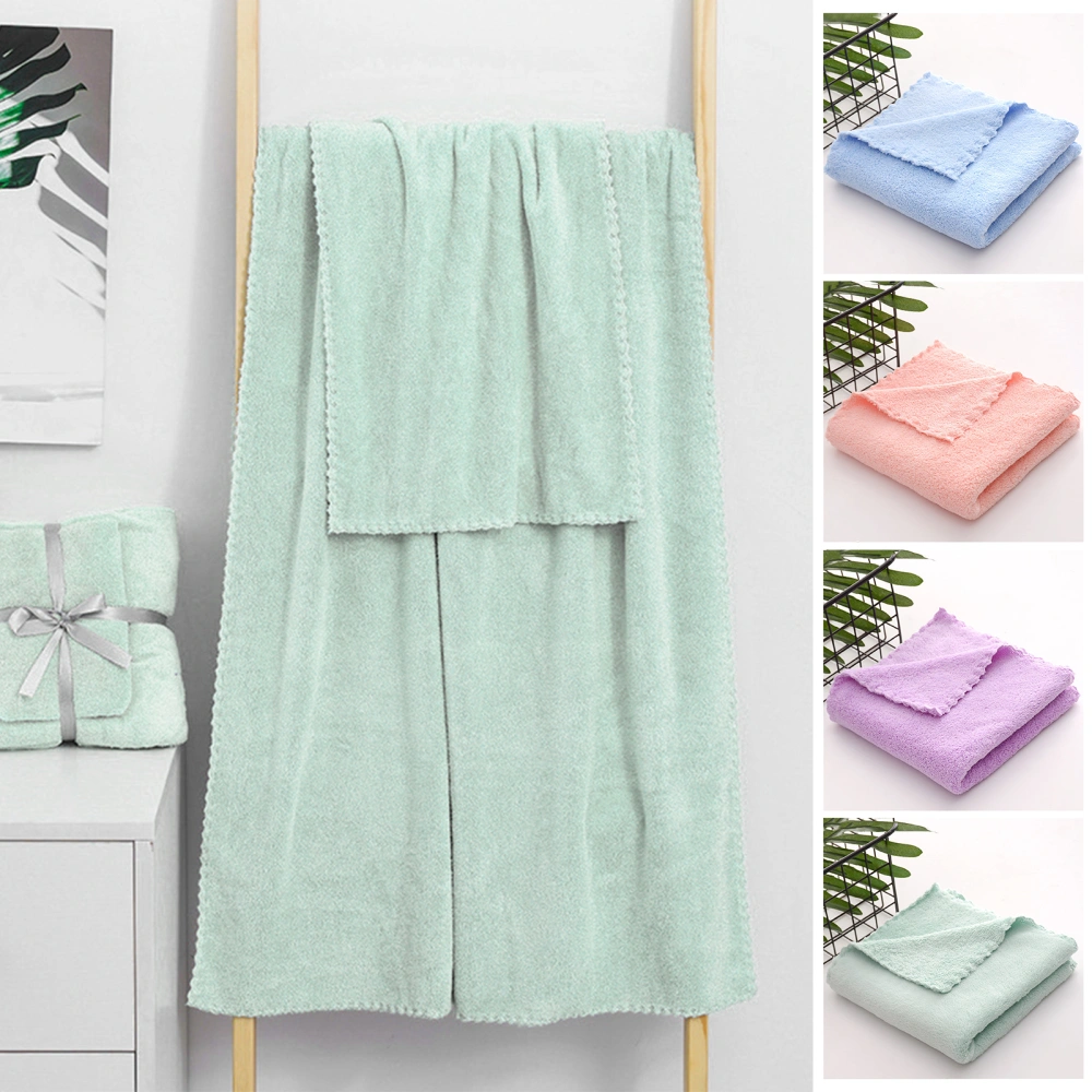 Bath Towel Fluffy Quick-drying Soft Texture Comfort Kids Shower Coral Fleece Towel Washroom Supplies