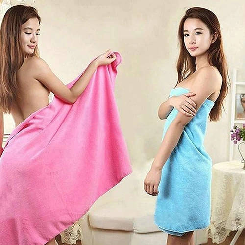 Absorbent Microfiber Fleece Shower Spa Body Wrap Bathing Towel 70x140cm