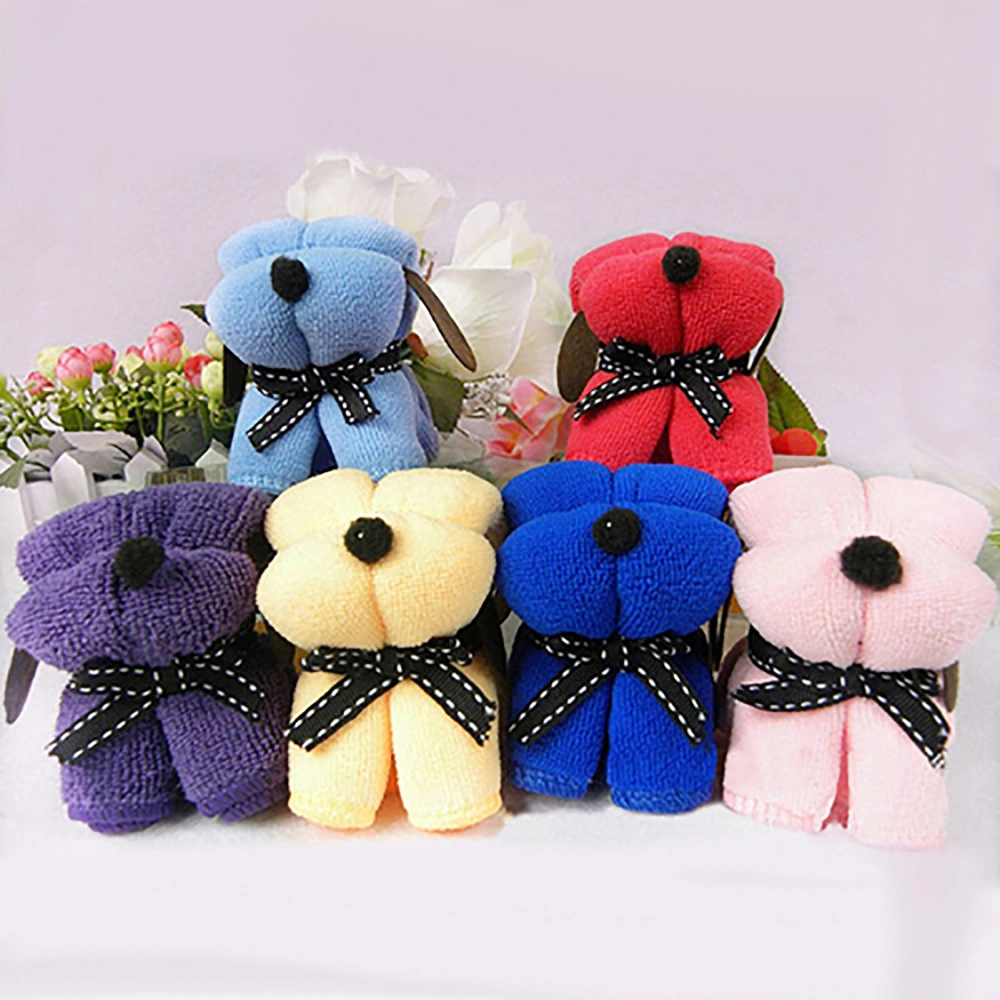 Washing Towel Skin-friendly Gift Wear-resistant Dog Cake Shape Washcloth for Wedding Present