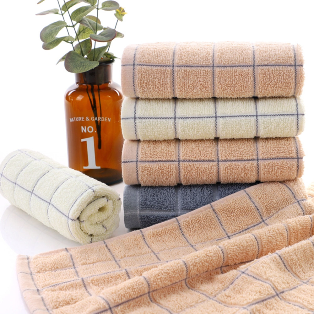 Towel Grid Design Reusable Cotton Home Shower Towel for Bathing