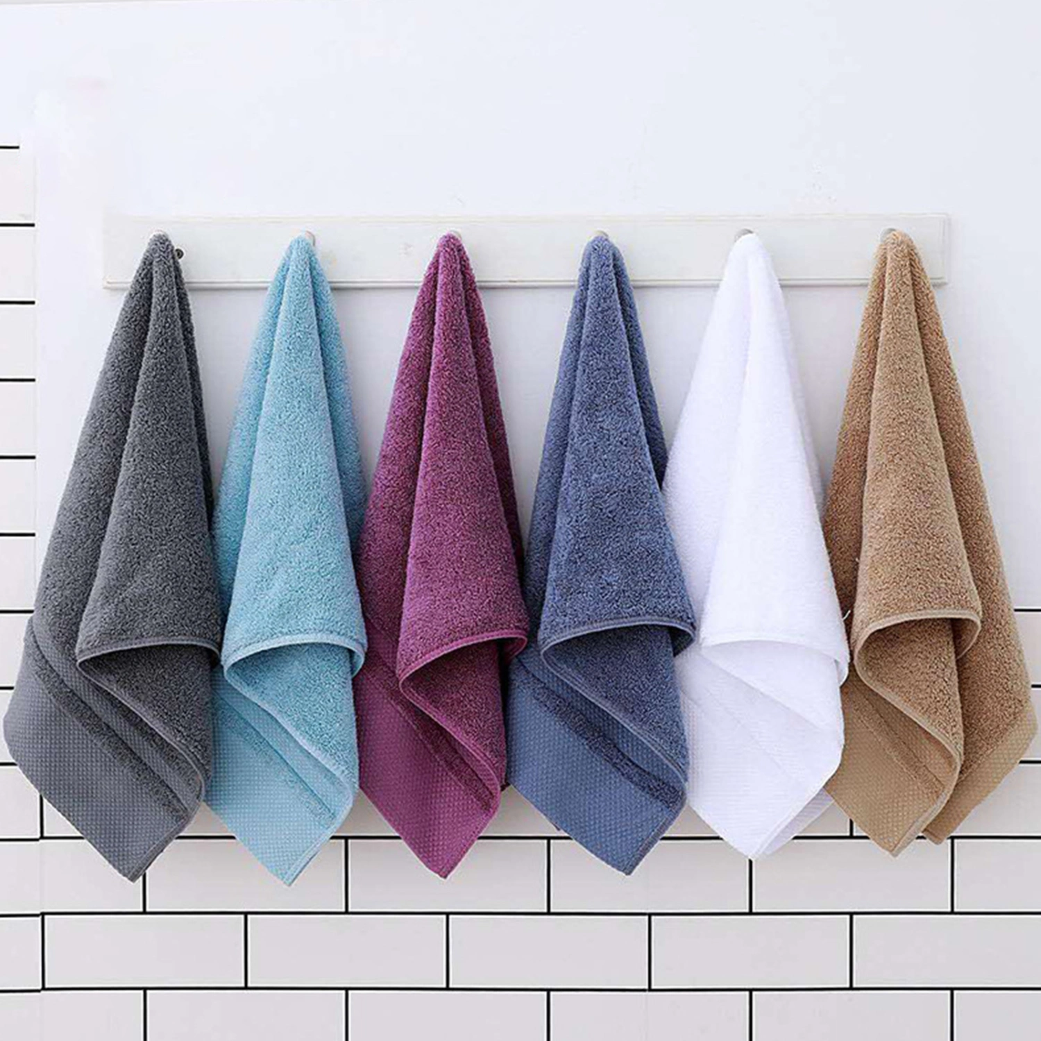 Towel Skin-friendly Anti-fade Long-staple Cotton Fluffy Face Towel for Household