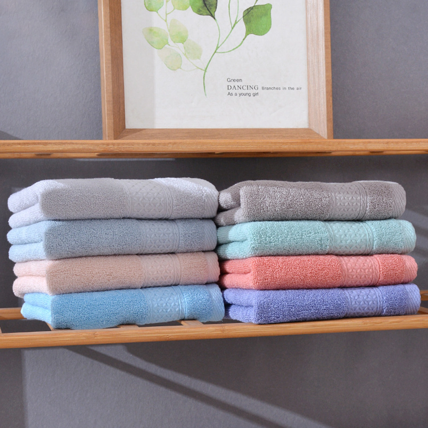Towel Eco-friendly Strong Water Absorption Long-staple Cotton Fluffy Cotton Towel for Home