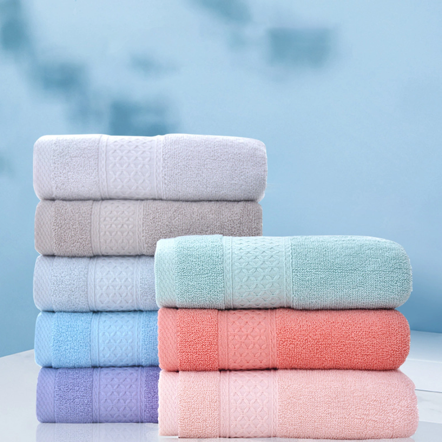 Towel Eco-friendly Strong Water Absorption Long-staple Cotton Fluffy Cotton Towel for Home