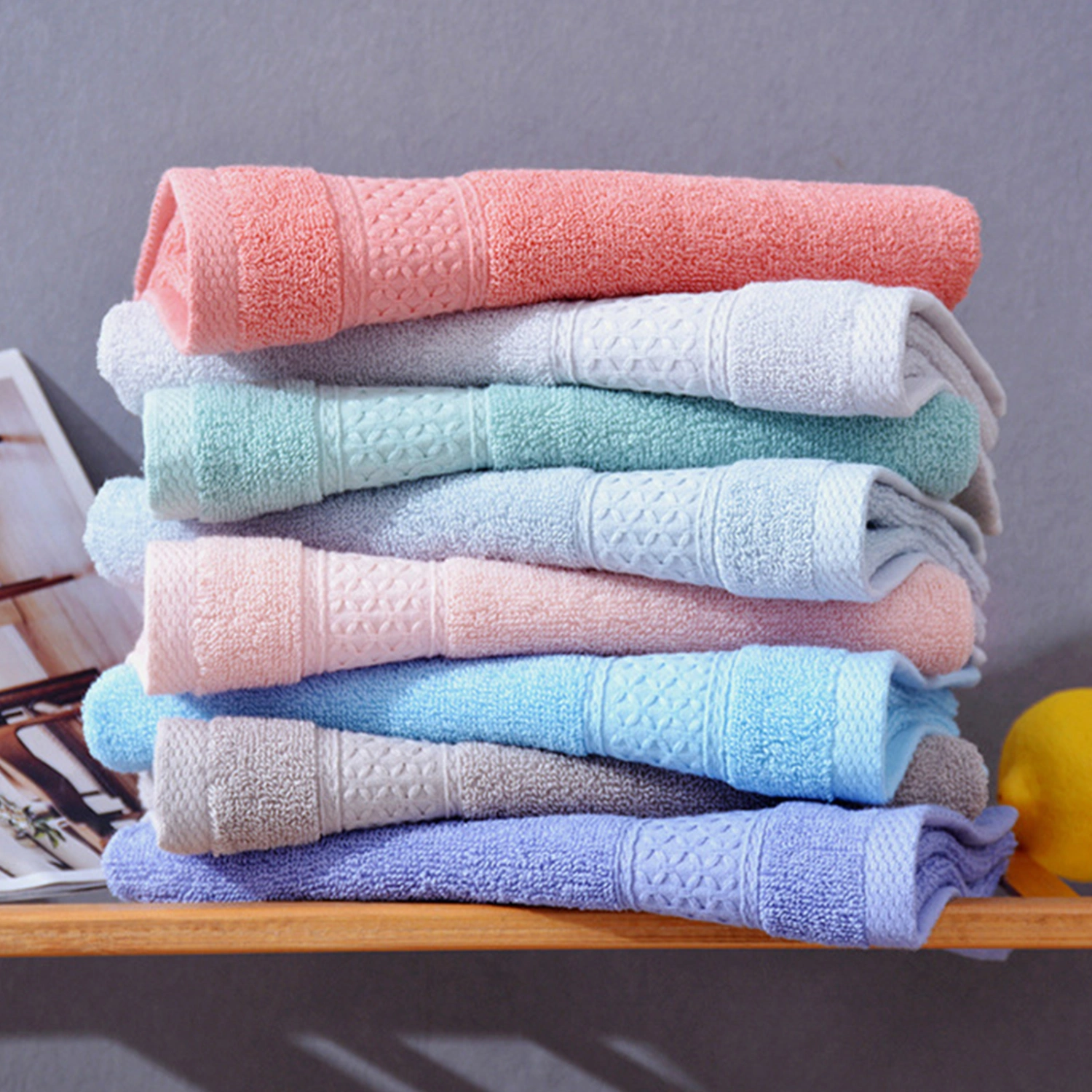 Towel Eco-friendly Strong Water Absorption Long-staple Cotton Fluffy Cotton Towel for Home