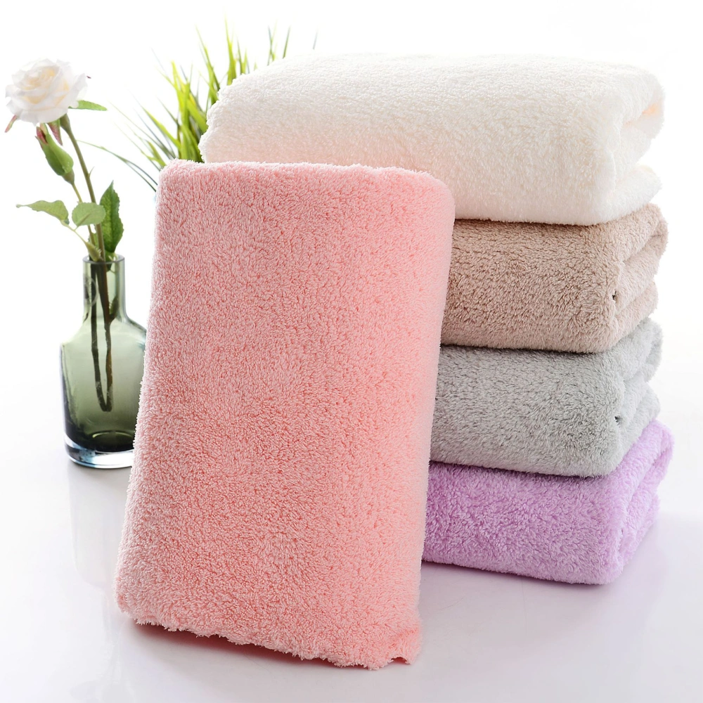 Towel Eco-friendly Anti-deform Polyester Fluffy Face Towel Supplies for Home