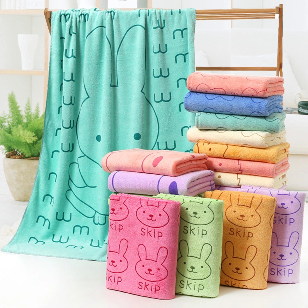 Bath Towel Strong Water Absorption Quick-drying Cartoon Printing Comfort Kids Absorbent Shower Towel Washroom Supplies 