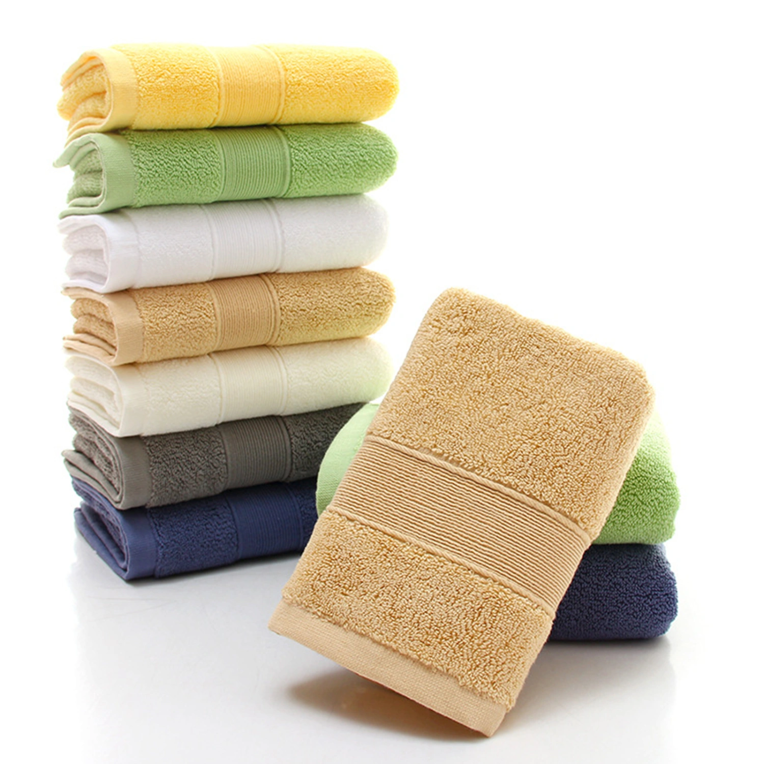 Comfortable Bath Towel Super Absorbent Cotton Skin-friendly Washable Thicken Washcloth for Daily Use