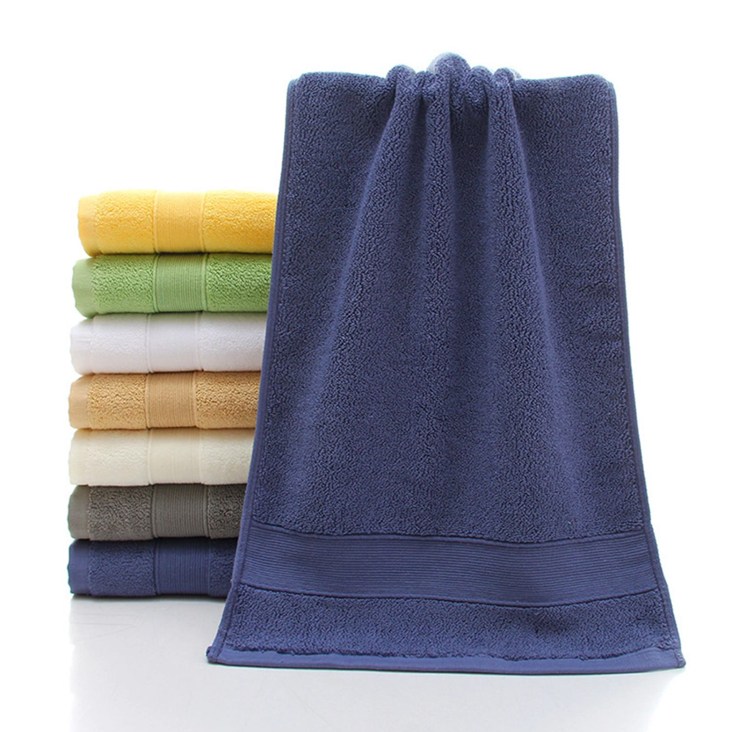 Comfortable Bath Towel Super Absorbent Cotton Skin-friendly Washable Thicken Washcloth for Daily Use