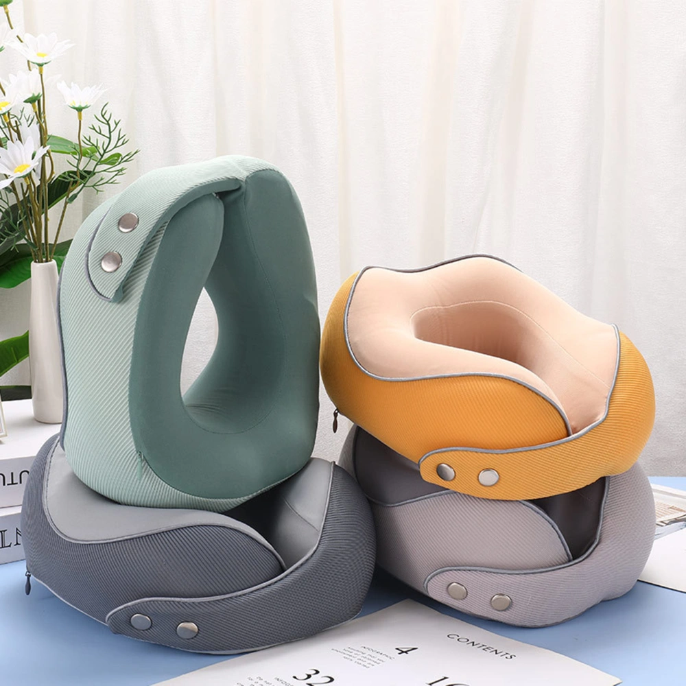 Travel Pillow Adjustable Magnetic Snap U Shape Portable Head Neck Rest Nap Pillow for Sleeping