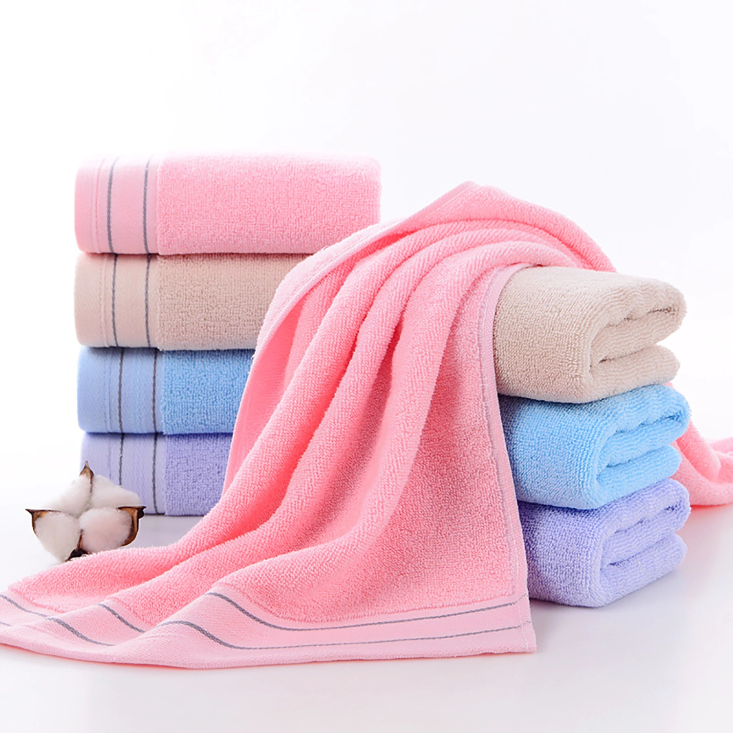 Face Towel Skin-friendly Fadeless Cotton Highly Absorbent Hand Towel Supplies for Home