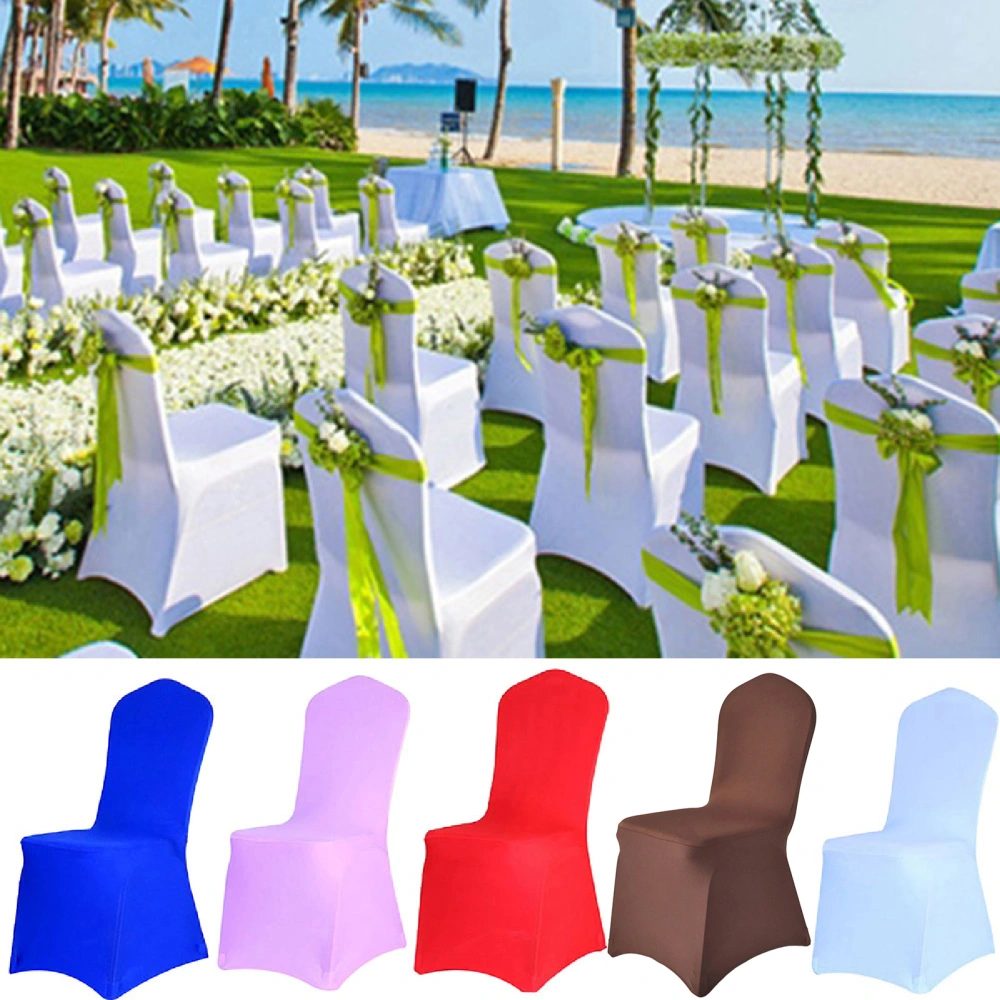 1Pcs Seat Chair Cover Elastic Universal Polyester Spandex Chair Cover for Wedding