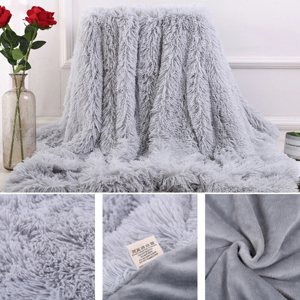 80x120cm Soft Fluffy Shaggy Warm Bed Sofa Bedspread Bedding Sheet Throw Blanket